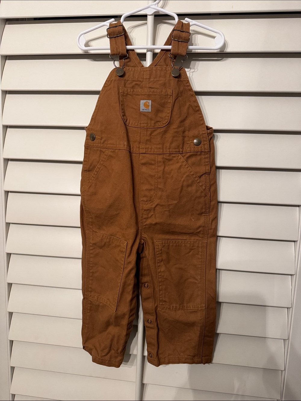 Carhartt Kids Brown Overalls with Front Pocket